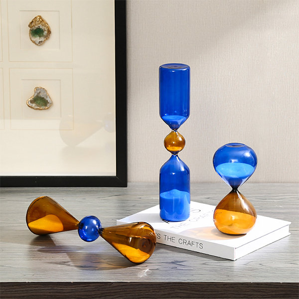 Modern Hourglass Decor - Glass - Three Size Options