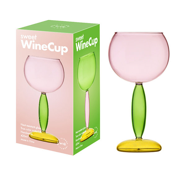 Starry Sky Wine Glass - Blue - Pink - 3 Colors - 3 Sizes from Apollo Box