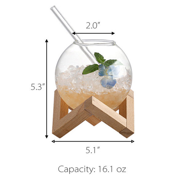 Sphere Cocktail Glass - 12 oz Capacity - ApolloBox