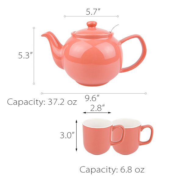 Teapot Set with Cup Cute Pink Flamingo Shape Ceramic Tea Pot cup Kitchen Use