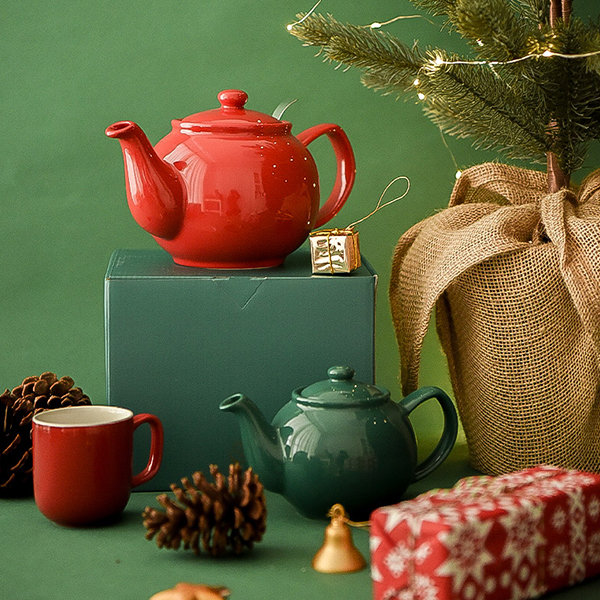 Ceramic Tea Set - Pink - Red - Green - 2 Sizes - ApolloBox