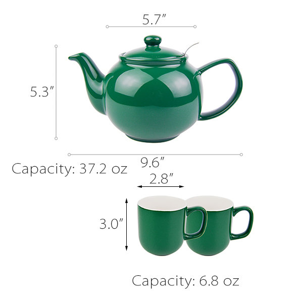 Modern Farmhouse Ceramic Teapot Set