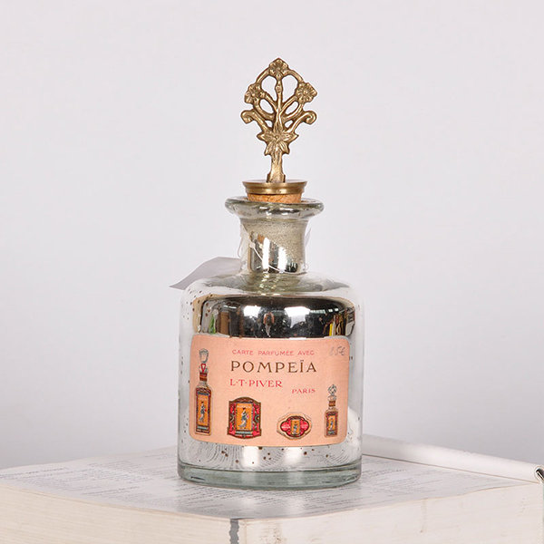 Glass Perfume Bottles - Embossed Design - Transparent from Apollo Box