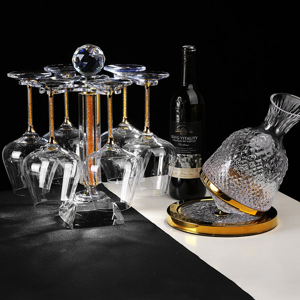 Tilting Luxury Decanter Wine Set - Glass - Crystal-clear Design image