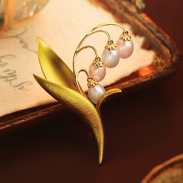 Lily Valley Fashion, Pearl Flower Pins Brooches