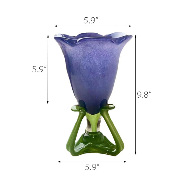 Periwinkle Flower Vase - Glass - Blue