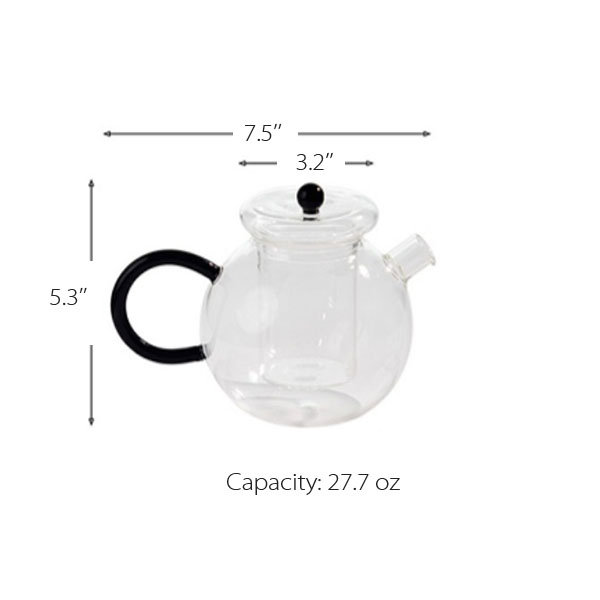 Transparent Tea Set - Glass - 3 Pcs - ApolloBox