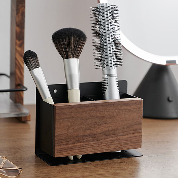 Makeup Brush Storage Rack - Silicone - No-Drill Wall Mount Design