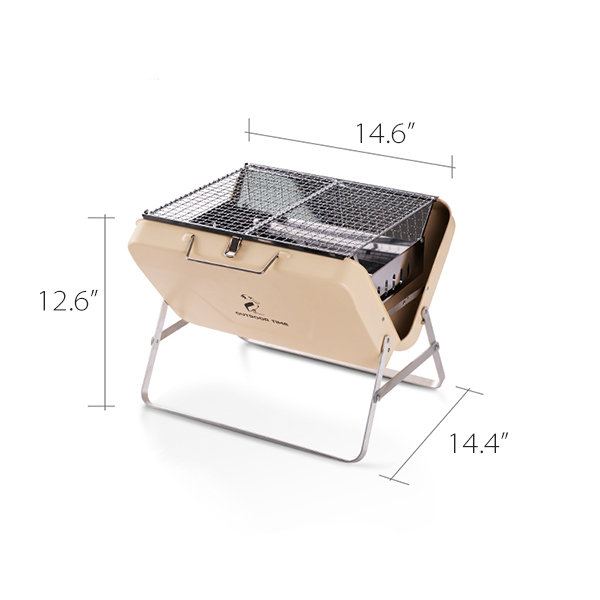 Portable Grill - Stainless Steel - Beige - Green - 2 Sizes - ApolloBox