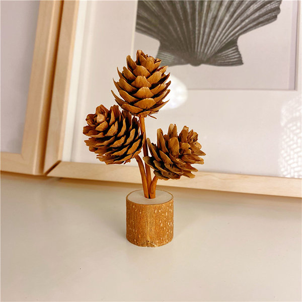 Pair of Vintage Solid Brass Pine Cone Candle Holders,  Canada