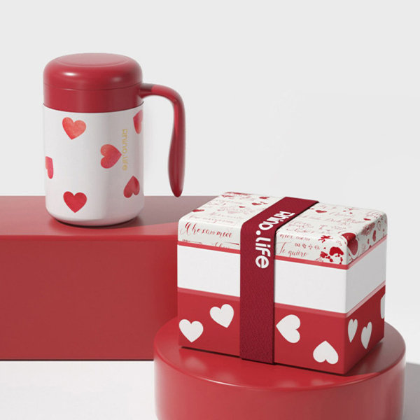 Insulated Bento Box - Heart - Cherry Blossom - Strawberry from Apollo Box