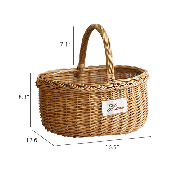 Woven Picnic Basket - Portable Storage - 2 Sizes Available - ApolloBox