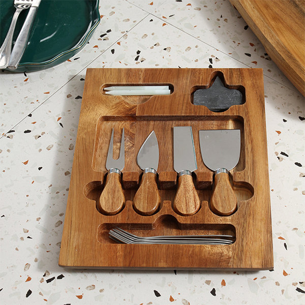 Checkered Cutting Board - Acacia Wood - 3 Patterns - ApolloBox