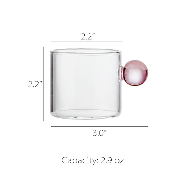 Mini Coffee Cup - Ball Handle - Glass - ApolloBox