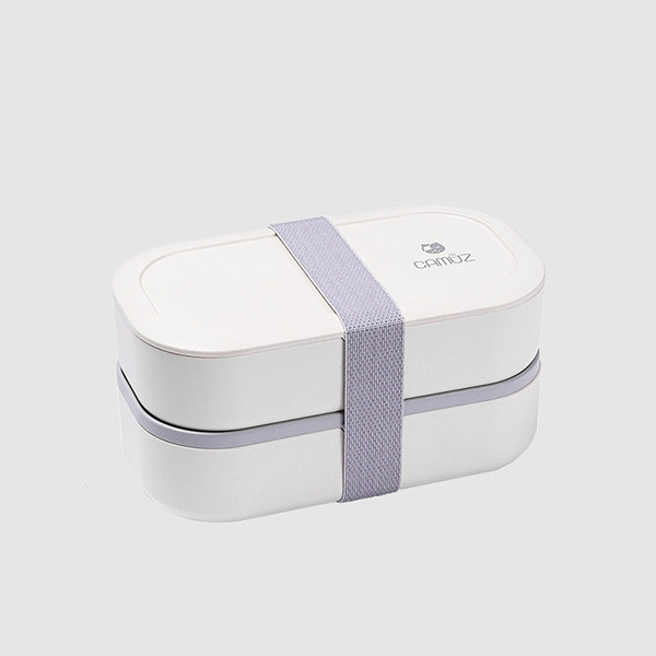 Bamboo Bento Box – Square – white - PureLife Praha