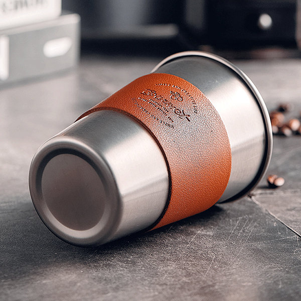 Ceramic Reusable Coffee Cup With Leather Sleeve - MASU