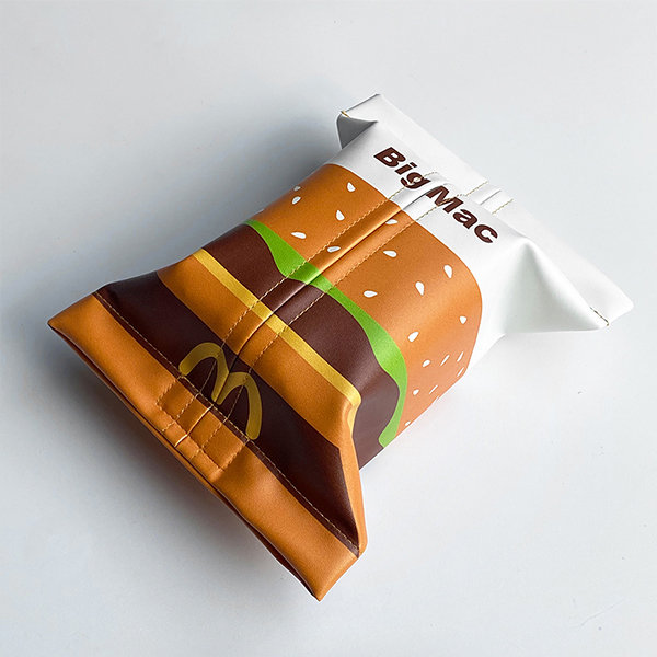 Hamburger Tissue Box - PU Leather - 2 Patterns - ApolloBox