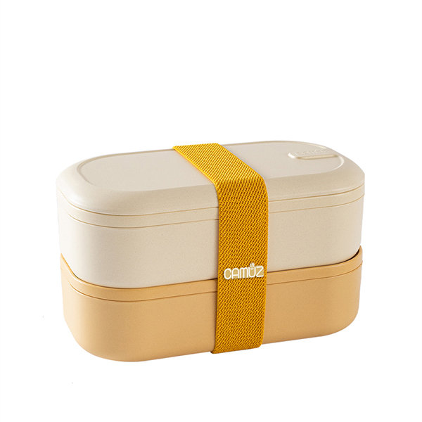 Japanese Style Bento Box - Bamboo Fiber - Yellow - White - 4 Colors -  ApolloBox