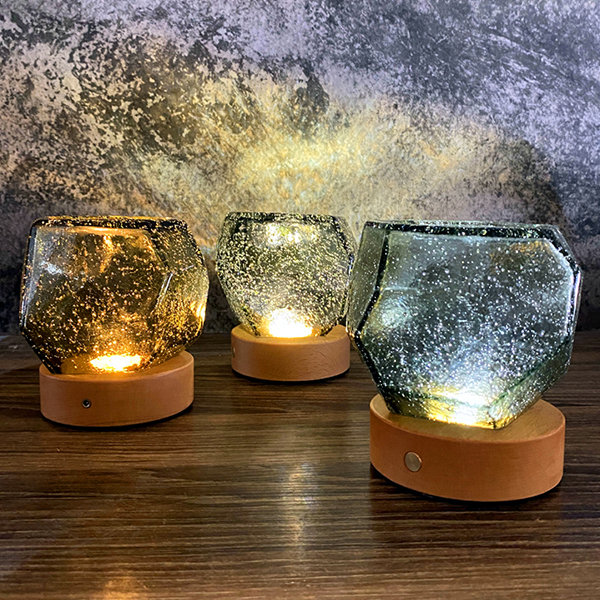 Meteor Night Light - Glass - 3 Light Colors