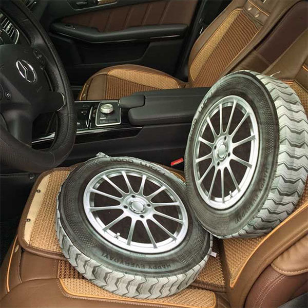 Tire Inspired Cushion - Plush - Sponge - BMW - Mercedes - 4 Patterns from  Apollo Box