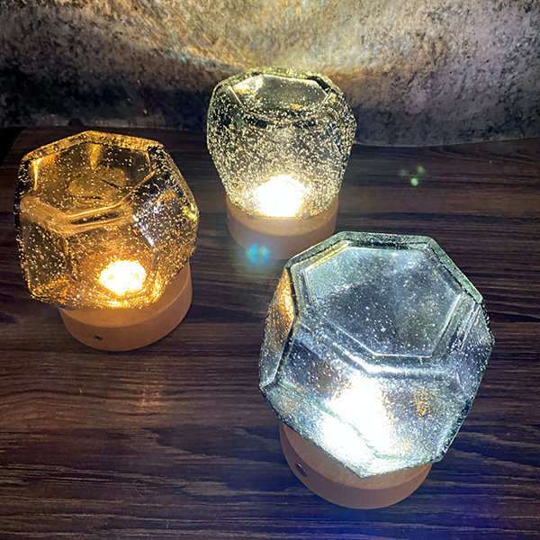 Meteor Night Light - Glass - 3 Light Colors - Apollobox