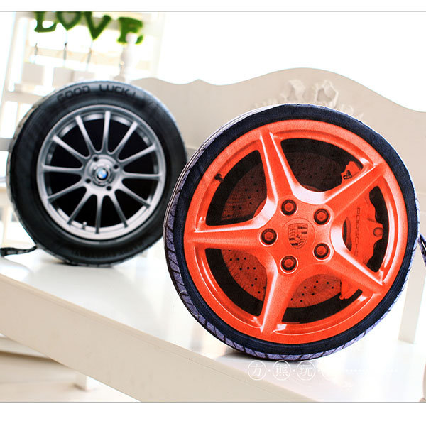 Tire Inspired Cushion - Plush - Sponge - BMW - Mercedes - 4 Patterns -  ApolloBox