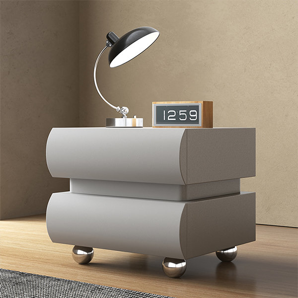 Simple Modern Bedside Table - Pinewood - Beige - Light Gray - 4 Colors  Available from Apollo Box