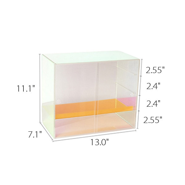 Acrylic Cosmetic Storage Box - Colorful - ApolloBox