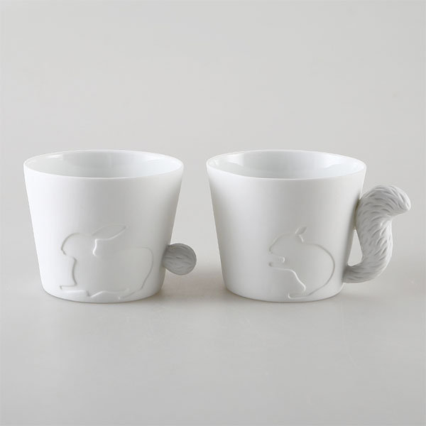 Animal Matte Cup - Ceramic - Squirrel - Rabbit