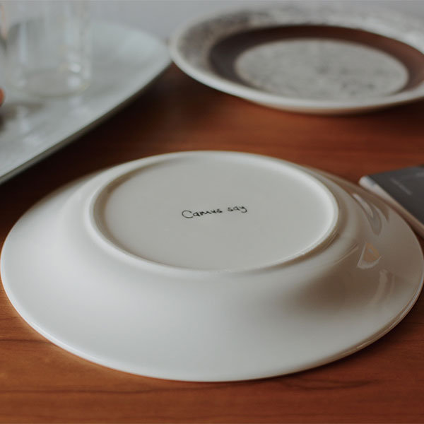 Foral Pattern Round Bowl and Plate - Ceramic - Underglaze Design - ApolloBox