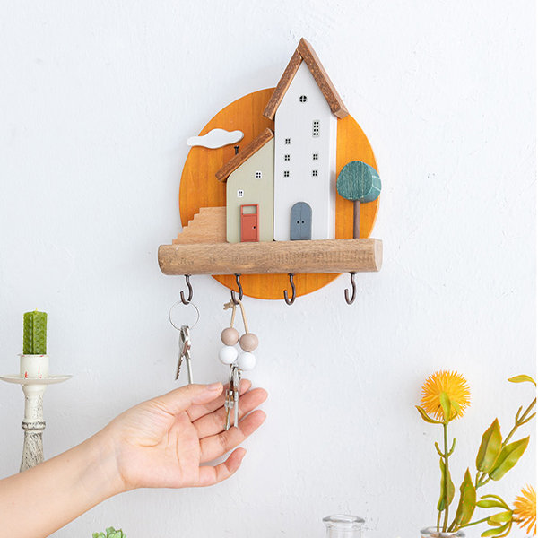 Mini House Wall Hook - Wood - Creative Home Decoration and Organzier -  ApolloBox