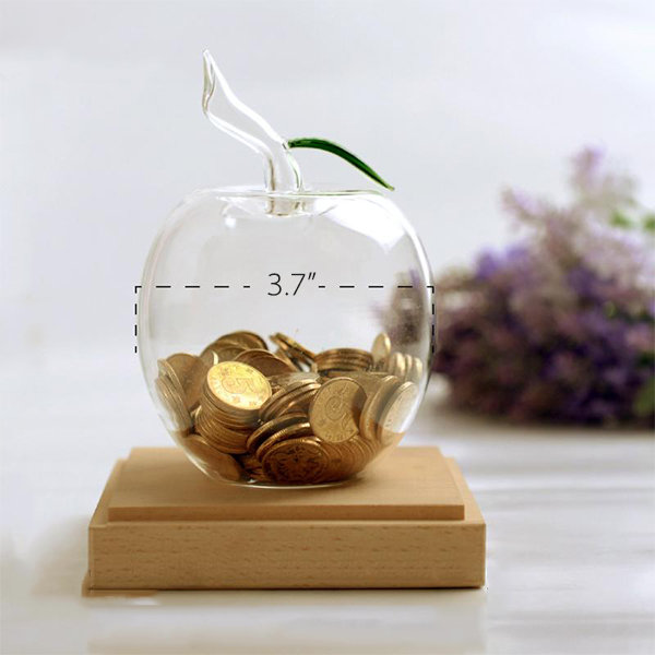 Transparent Piggy Bank - Glass - Saving Money - ApolloBox