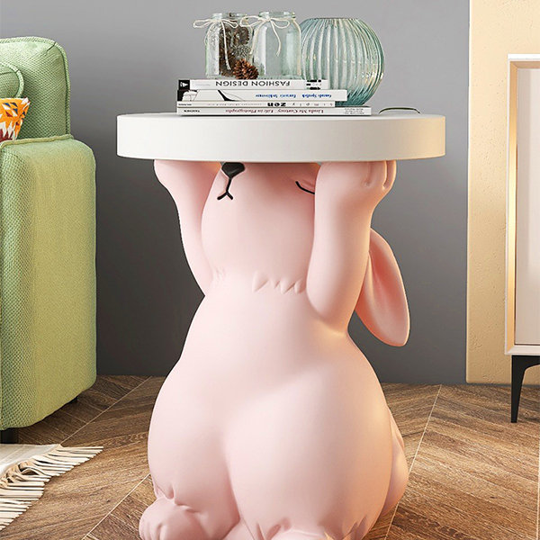 Fun Bunny Side Table - White - Green - 3 Colors