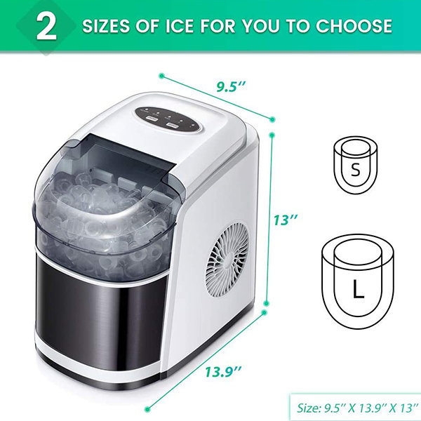 Countertop Ice Maker - Self-Cleaning Function - ApolloBox