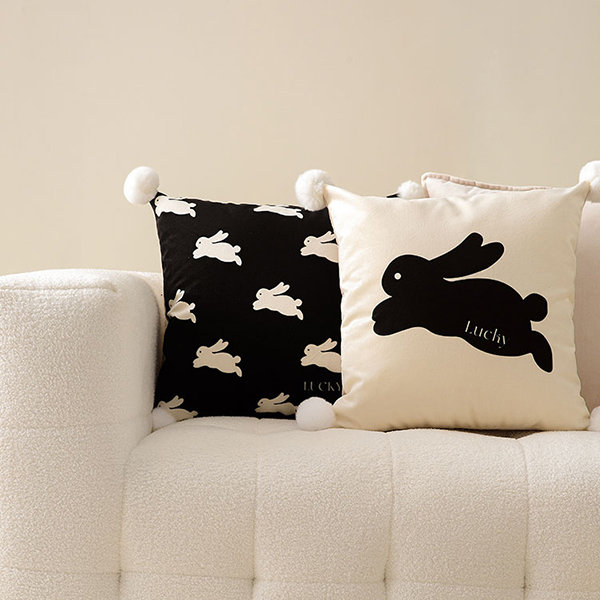 Soft Throw Pillow - Faux Rabbit Fur - 4 Patterns from Apollo Box