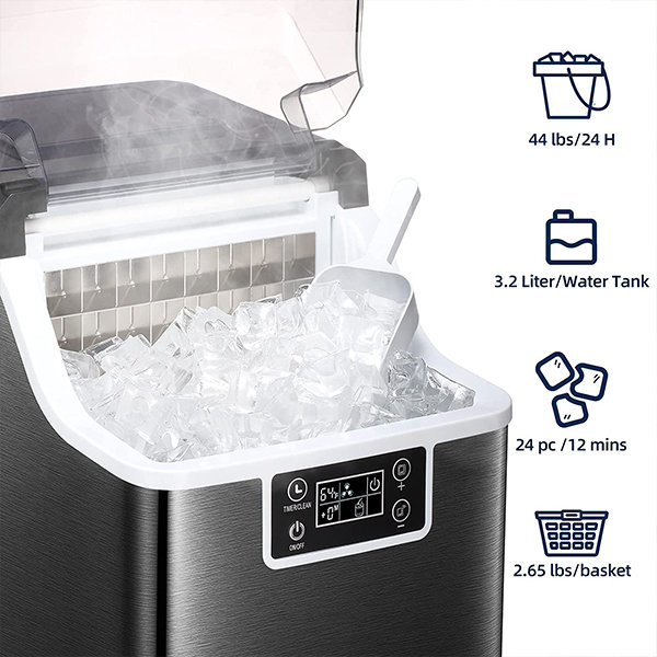 Countertop Ice Maker - Portable - Bullet Shaped Ice from Apollo Box