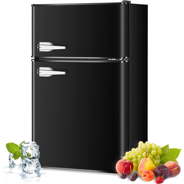 1.2 Cu.ft Red Mini Upright Freezer Compact Refrigerator Stainless