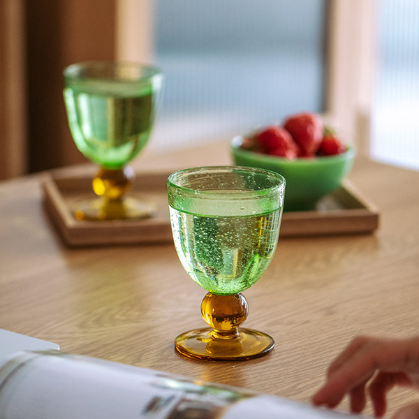 Vintage Red Goblet - Glass - Wine - Champagne - 4 Patterns from Apollo Box