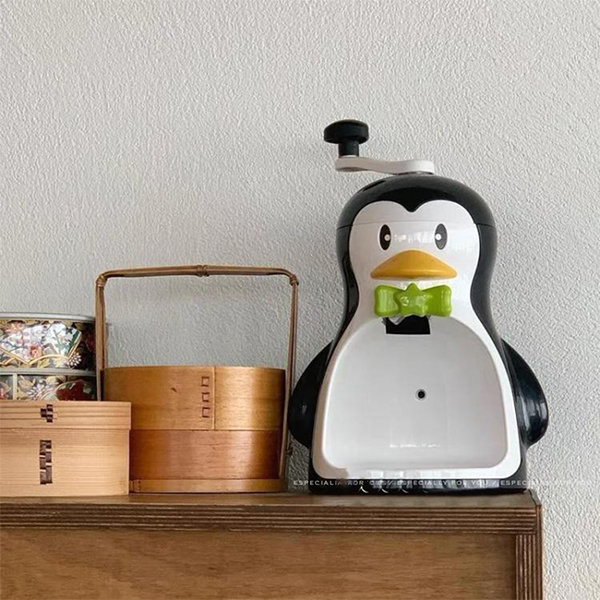 Manual Ice Shaver Machine - Penguin - Imported From Japan - Black