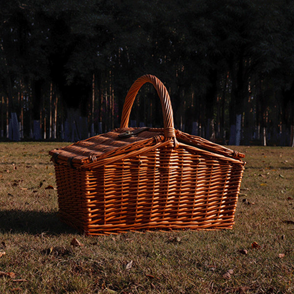 Woven Picnic Basket - Portable Storage - 2 Sizes Available - ApolloBox