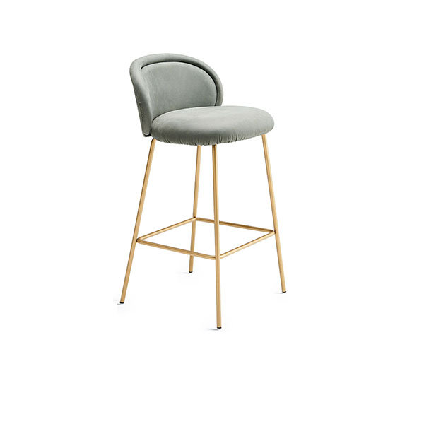 Modern Minimalist High Leg Chair - Metal - Wood - Yellow - Red 