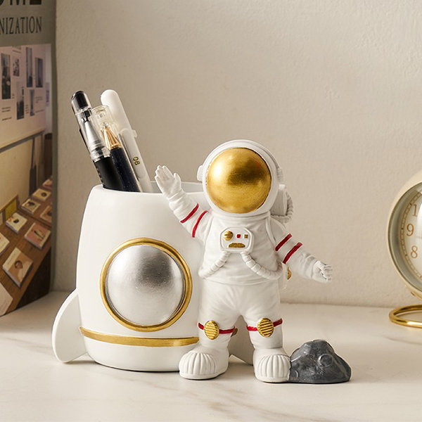 Astronaut Pen and Pencil Cup Holder Decorative Accessories for