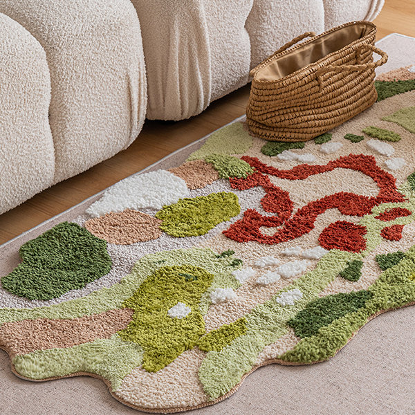 Moss Shaped Rug - Polyester - Light Green - Dark Green - ApolloBox