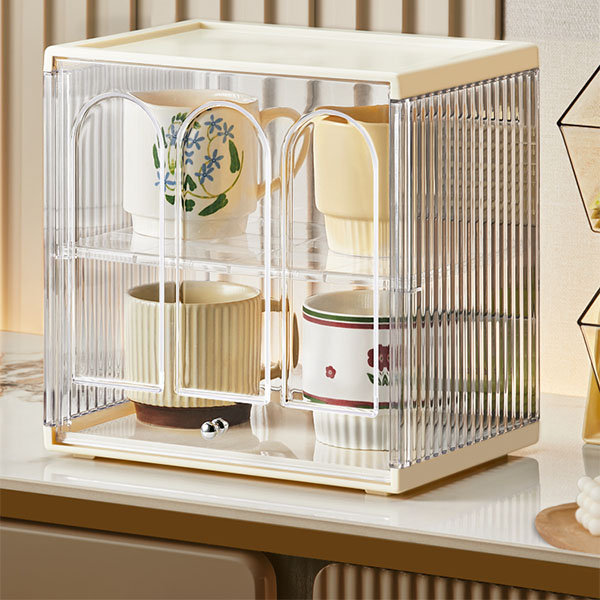 Creative Glass] Shelf Hanging Plastic Drying Cup Holder Storage