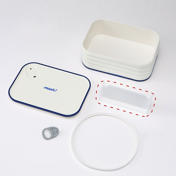 Heat Preservation Lunch Box - Plastic - White - Red - Blue - ApolloBox
