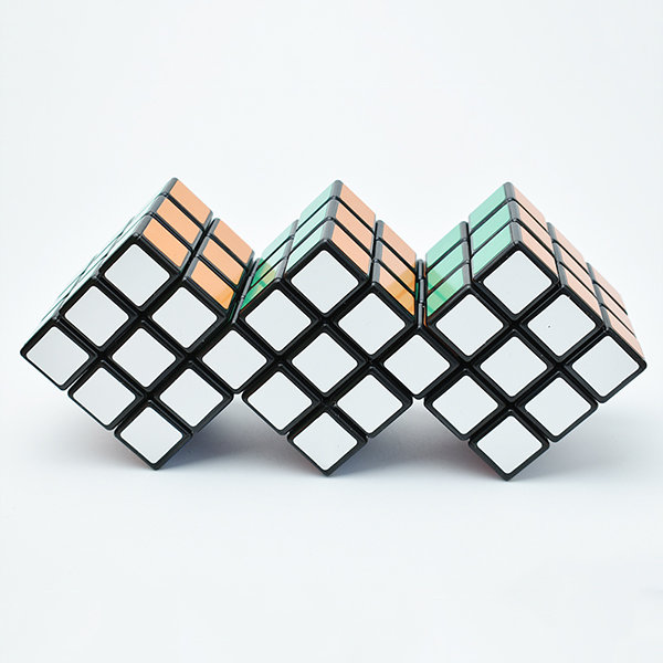 Triangle Rubik's Cube - ABS - White - Black from Apollo Box
