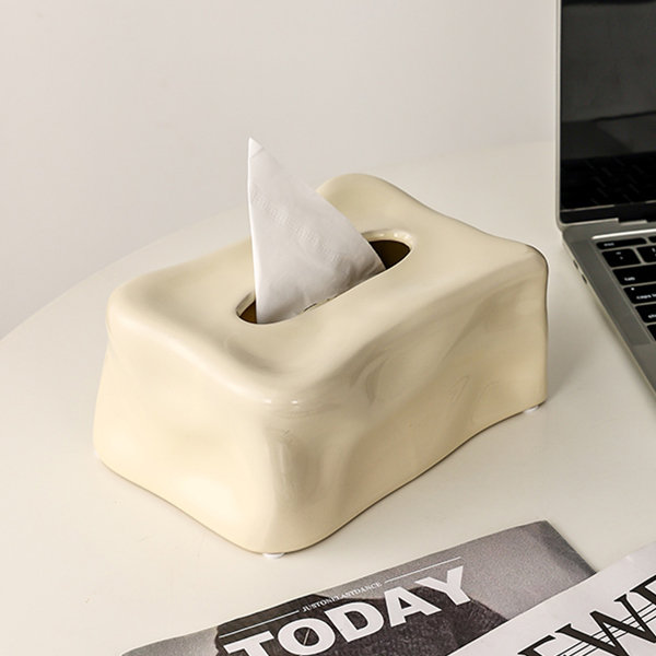 Creative Marshmallow Tissue Box - Ceramic - Beige - Silver - 4 Colors ...