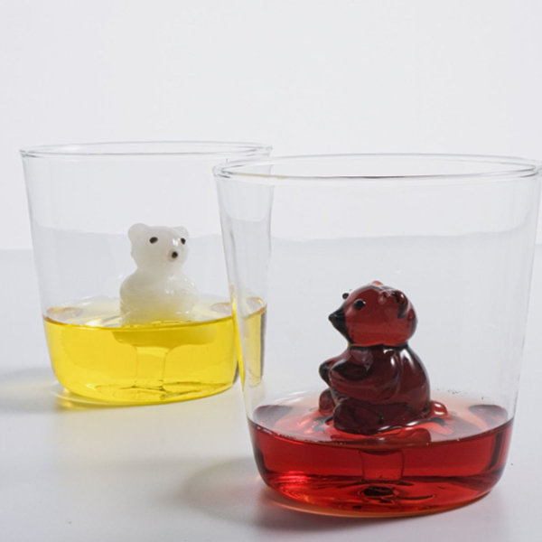 Cute Bear Measuring Cup with Handle - Glass - Clear Scale - ApolloBox