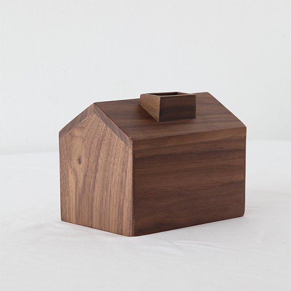 House Style TIssue Box - Black Walnut Wood - Cherry Wood - ApolloBox