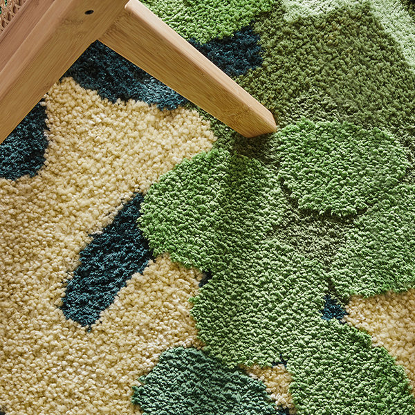 Embossed Moss Rug - Polyester - Waterproof and Non-slip Backing - ApolloBox